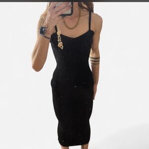 Elegant forever 21 Black Ribbed Dress